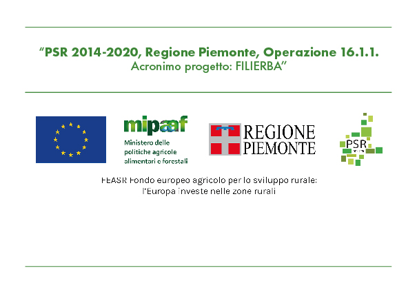 “PSR 2014-2020, Regione Piemonte, Operazione 16.1.1. Acronimo progetto: FILIERBA”